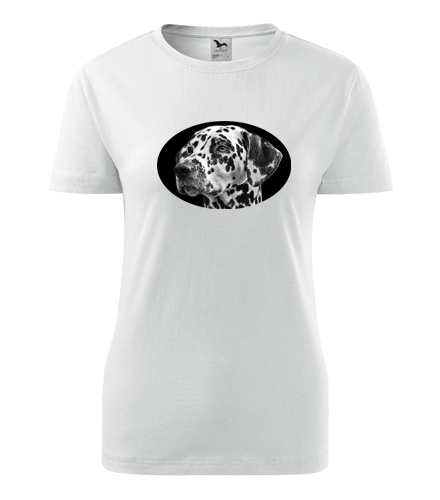 Dámské tričko s dalmatinem - Dárek pro chovatelku psů