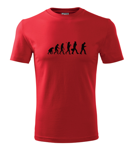 Červené tričko evoluce mobilní telefon