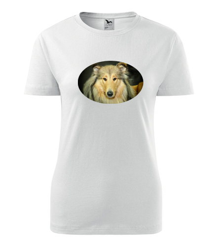 Dámské tričko s kolií - Dárek pro chovatelku psů