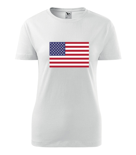 Dámské tričko s americkou vlajkou