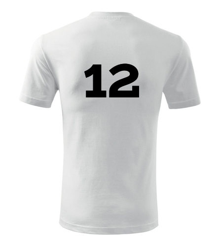 Tričko s číslem 12 - Dárek pro kluka k 12