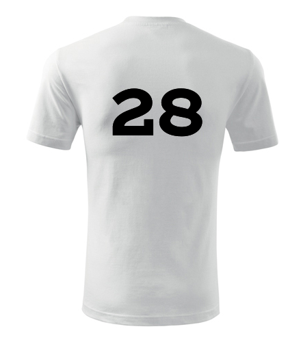 Tričko s číslem 28 - Trička s číslem