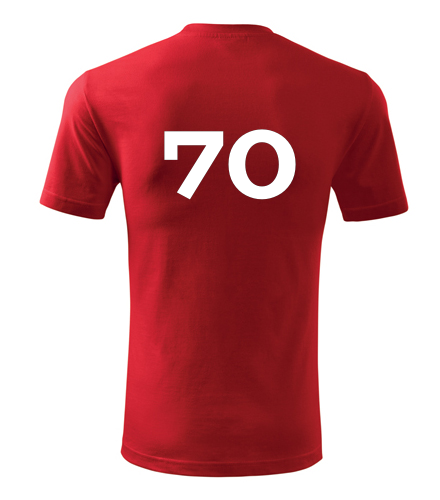 Červené tričko s číslem 70