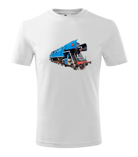 Dětské tričko s parní lokomotivou papoušek - Dětská trička s mašinkou