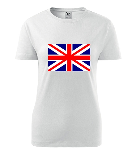 trička s potiskem Tričko s anglickou vlajkou dámské