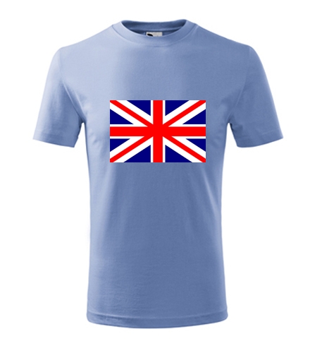 Světle modré dětské tričko s anglickou vlajkou dětské