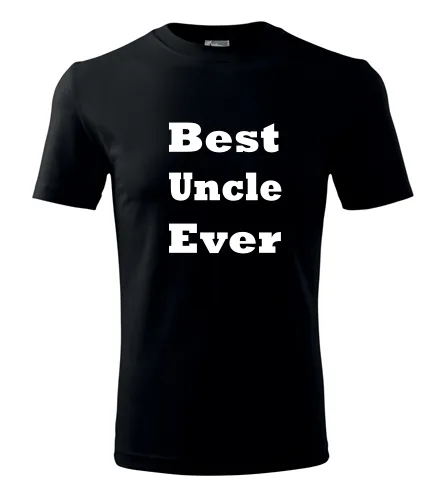 Černé tričko Best Uncle Ever