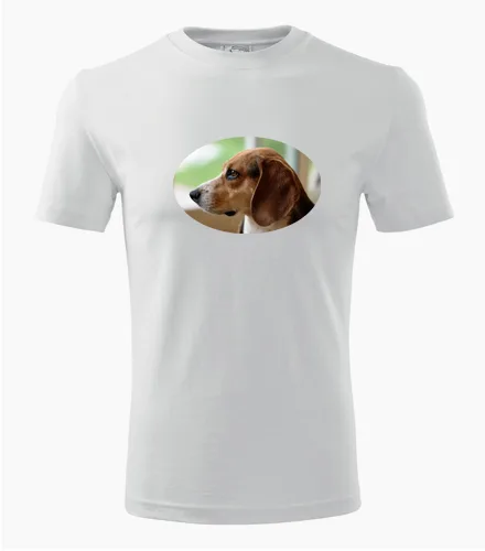 Bílé tričko s bíglem