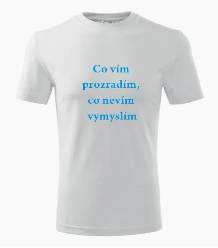 Bílé tričko co vím