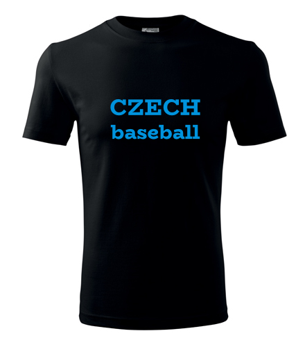 Černé tričko Czech baseball