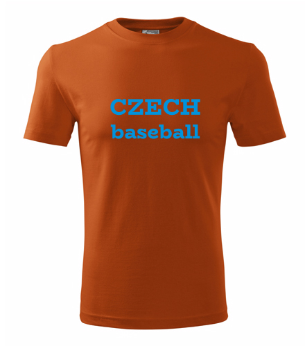 Oranžové tričko Czech baseball