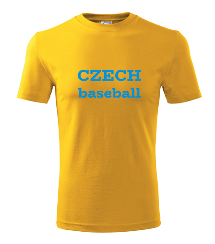 Žluté tričko Czech baseball