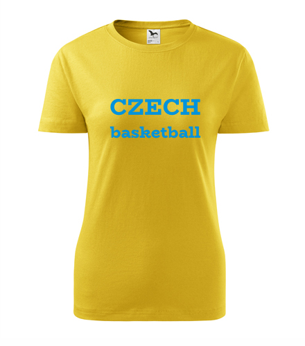 Žluté dámské tričko Czech basketball