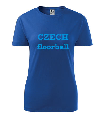 Modré dámské tričko Czech floorball