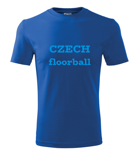 Modré tričko Czech floorball