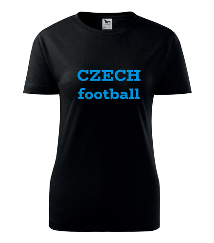 Černé dámské tričko Czech football