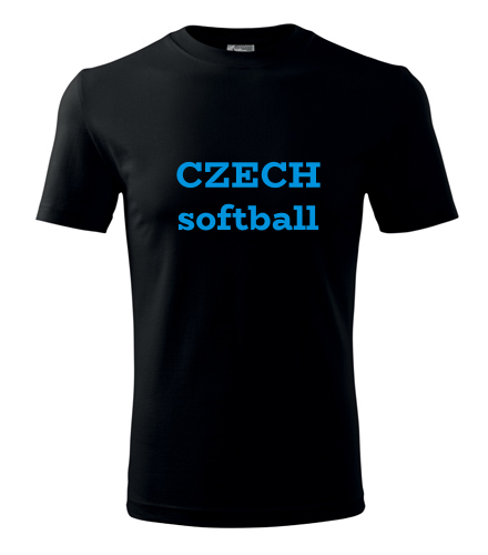 Černé tričko Czech softball