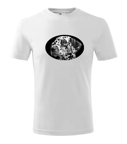 Bílé dětské tričko s dalmatinem