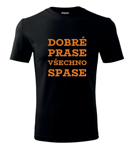 Černé tričko Dobré prase všechno spase
