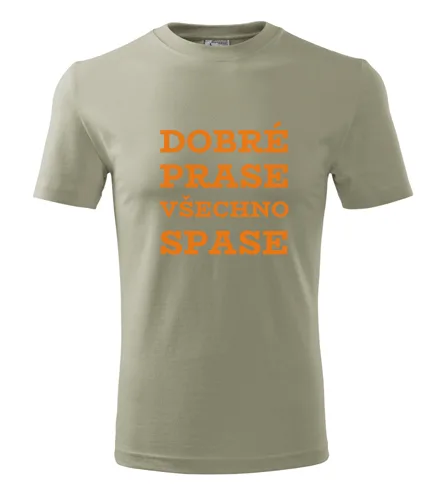 Khaki tričko Dobré prase všechno spase