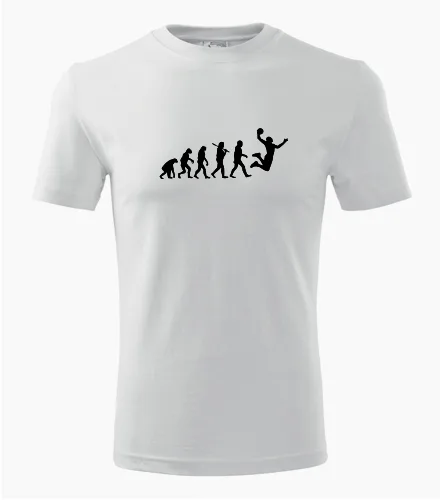 Bílé tričko evoluce basketbal