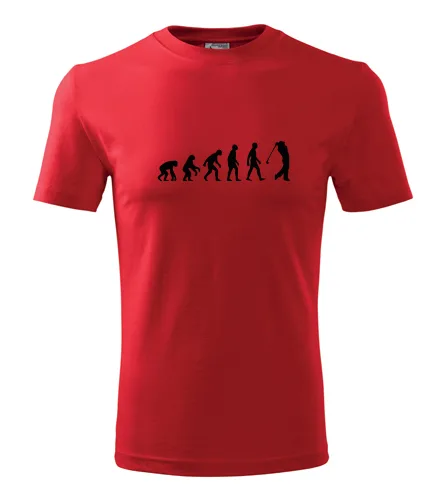 Červené tričko evoluce golf