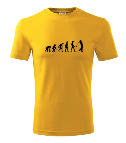 Žluté tričko evoluce golf
