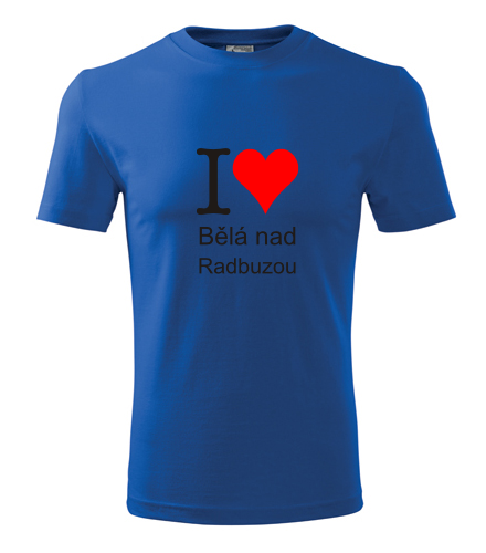 Modré tričko I love Bělá nad Radbuzou