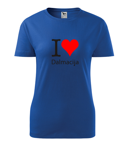 Modré dámské tričko I love Dalmacija