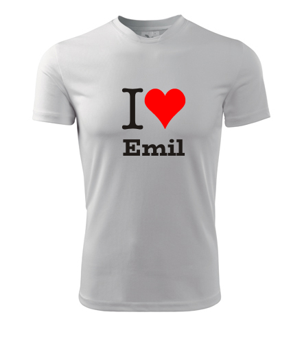 Bílé tričko I love Emil