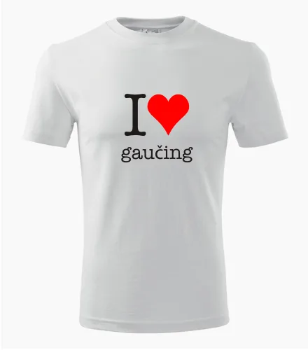 Bílé tričko I love gaučing