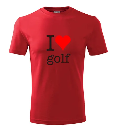 Červené tričko I love golf