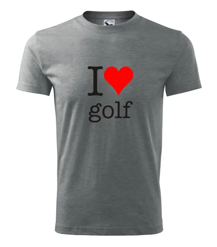 Šedé tričko I love golf