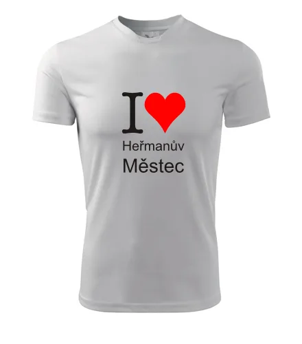 Bílé tričko I love Heřmanův Městec