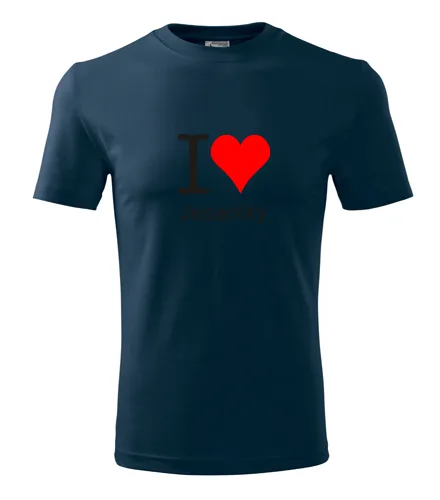 trička s potiskem Tmavě modré tričko I love Jeseníky 