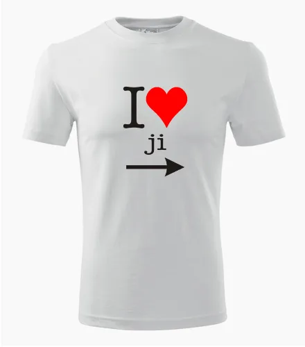 Bílé tričko I love ji