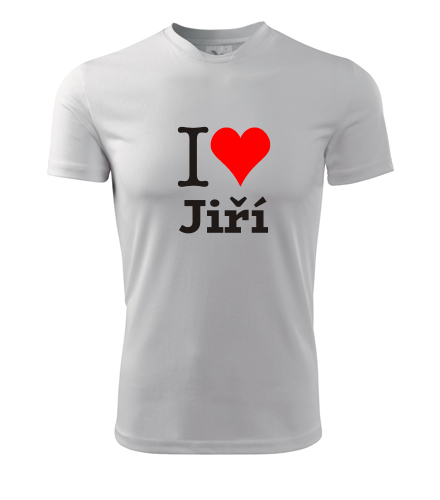 Bílé tričko I love Jiří