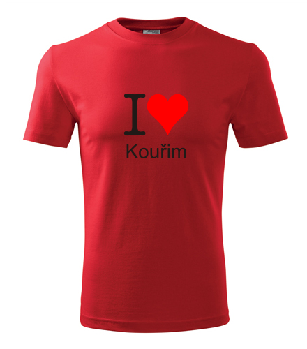 Červené tričko I love Kouřim