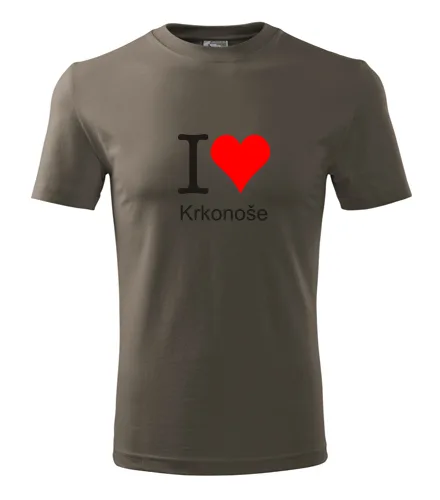 trička s potiskem Army tričko I love Krkonoše 