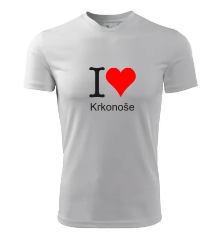 trička s potiskem Bílé tričko I love Krkonoše 