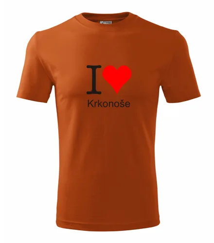 trička s potiskem Oranžové tričko I love Krkonoše 