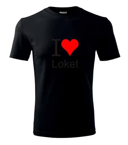 Černé tričko I love Loket