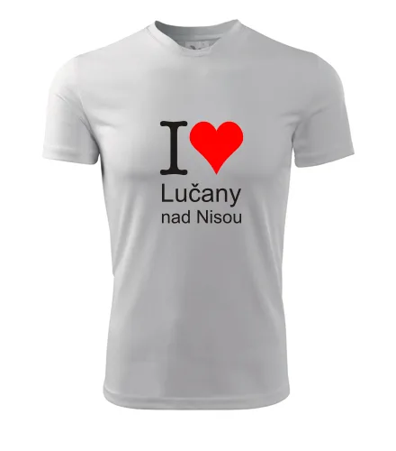 Bílé tričko I love Lučany nad Nisou