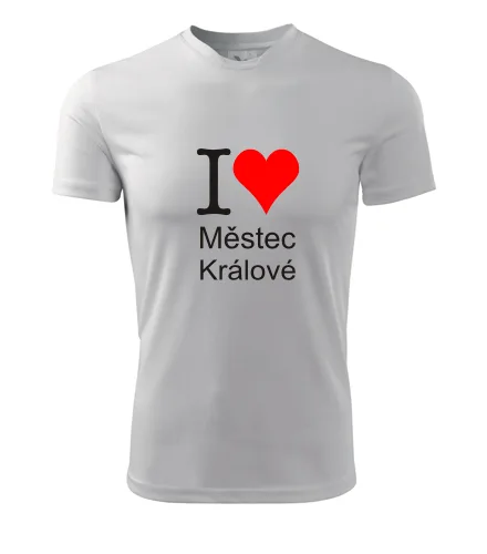 Bílé tričko I love Městec Králové