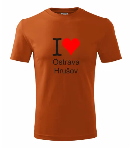 trička s potiskem Oranžové tričko I love Ostrava Hrušov 