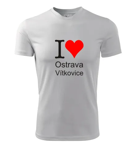 trička s potiskem Bílé tričko I love Ostrava Vítkovice 
