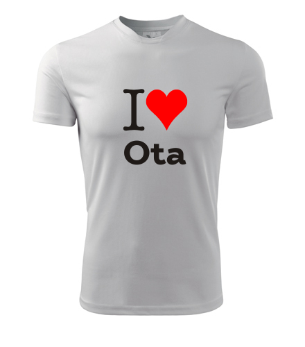 Bílé tričko I love Ota