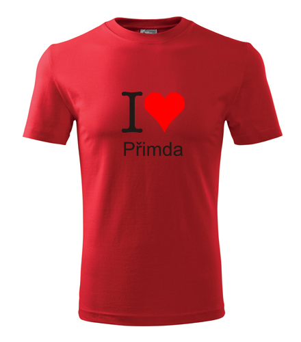 Červené tričko I love Přimda