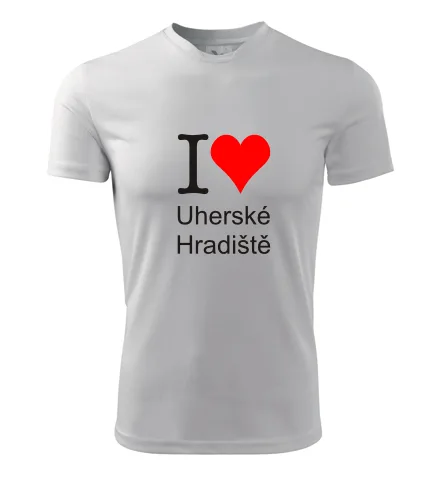 Bílé tričko I love Uherské Hradiště