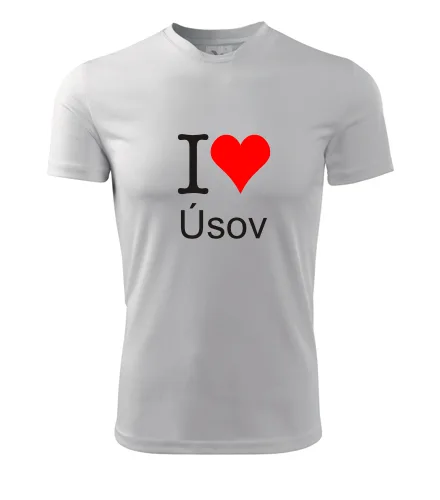 Bílé tričko I love Úsov